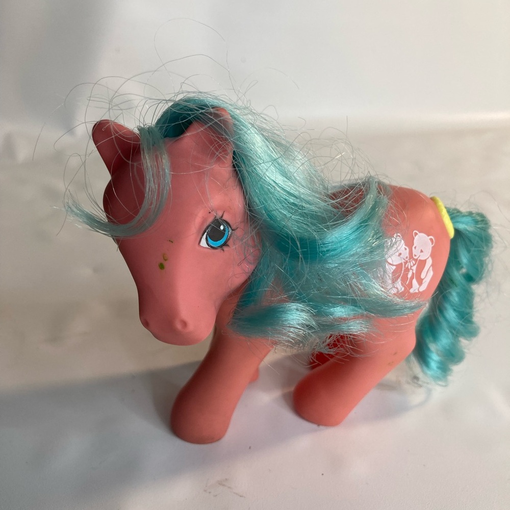 Vintage My Little Pony G1 Tossles 1987 Happy Tails Ponies Pink MLP Bears